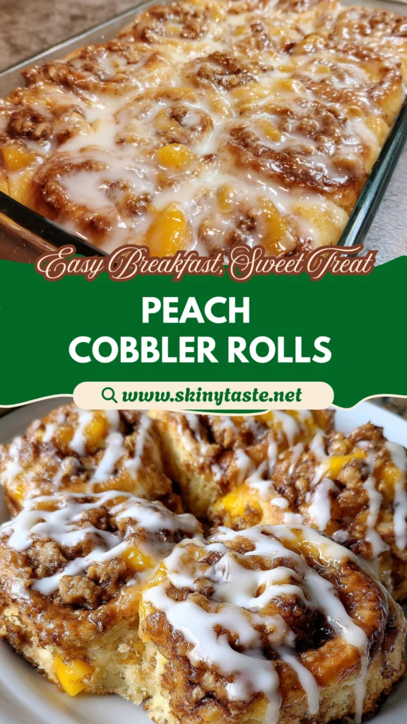 Peach cobbler cinnamon rolls