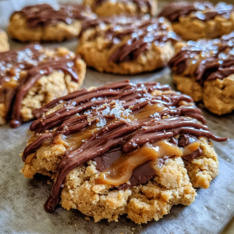 Peanut Butter Chocolate Caramel Cookies