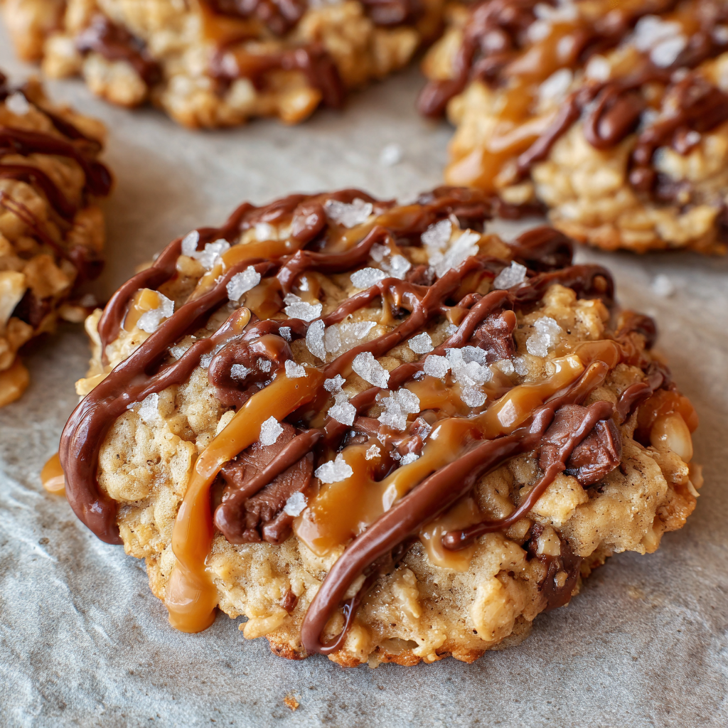 Peanut Butter Chocolate Caramel Cookies
