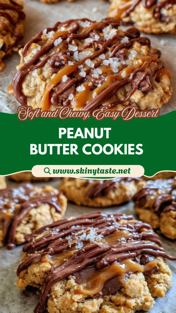 Peanut Butter Chocolate Caramel Cookies