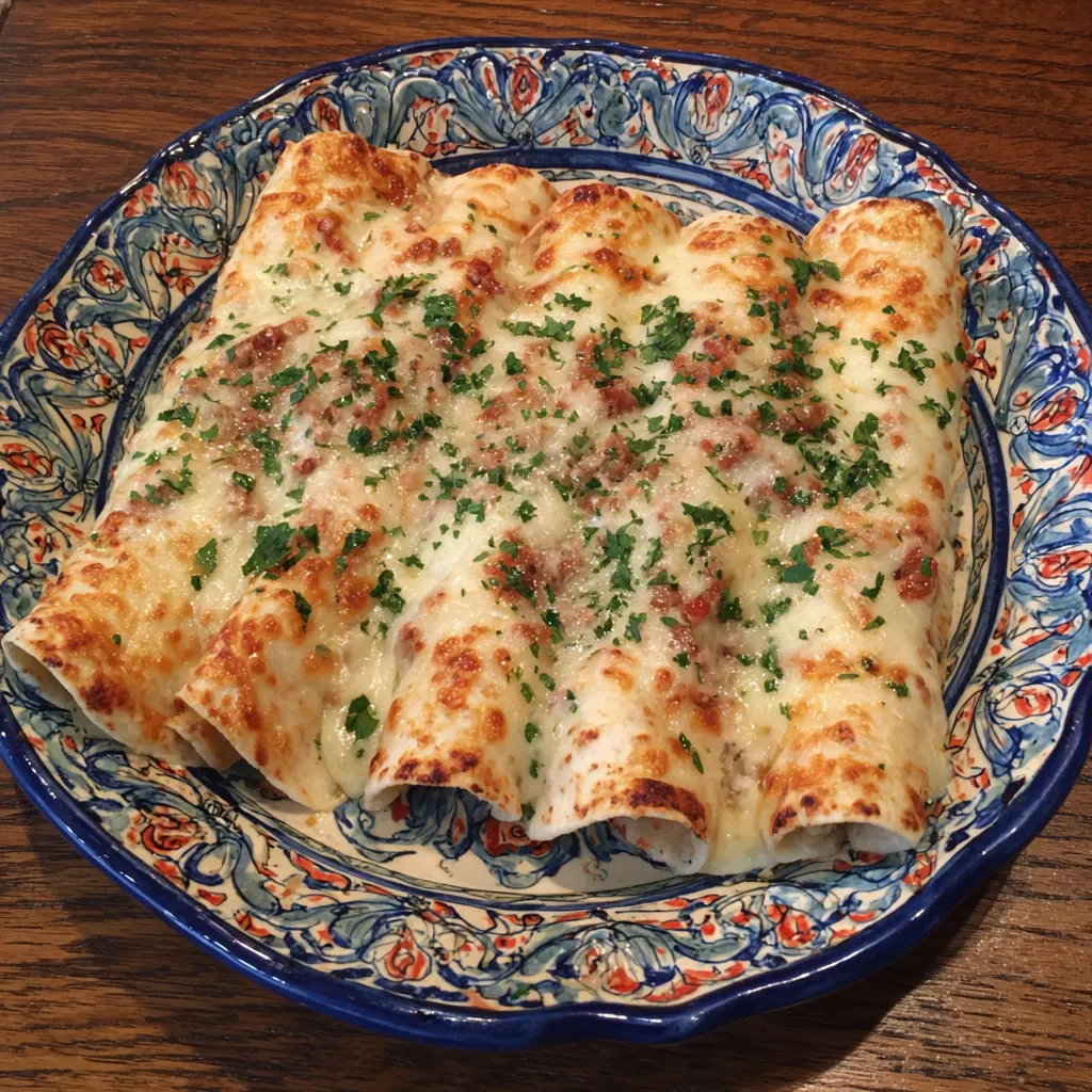 Queso Chicken Enchiladas