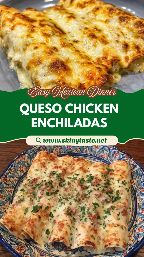Queso Chicken Enchiladas