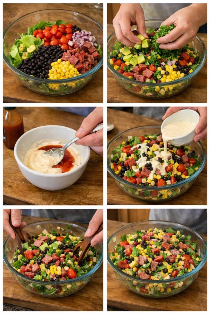 Quick Homemade Spicy Southwest Salad