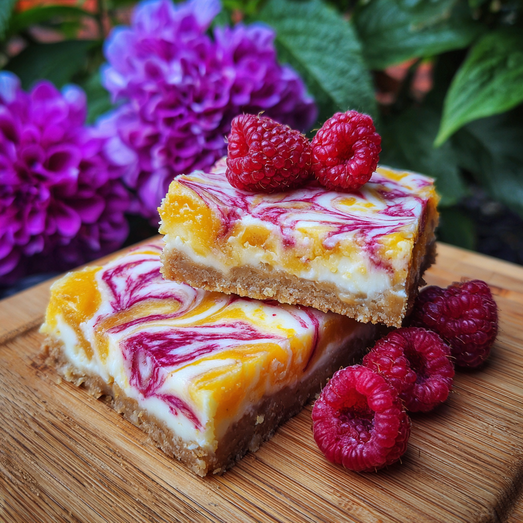 Raspberry Mango Bars