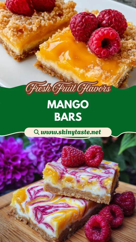 Raspberry Mango Bars