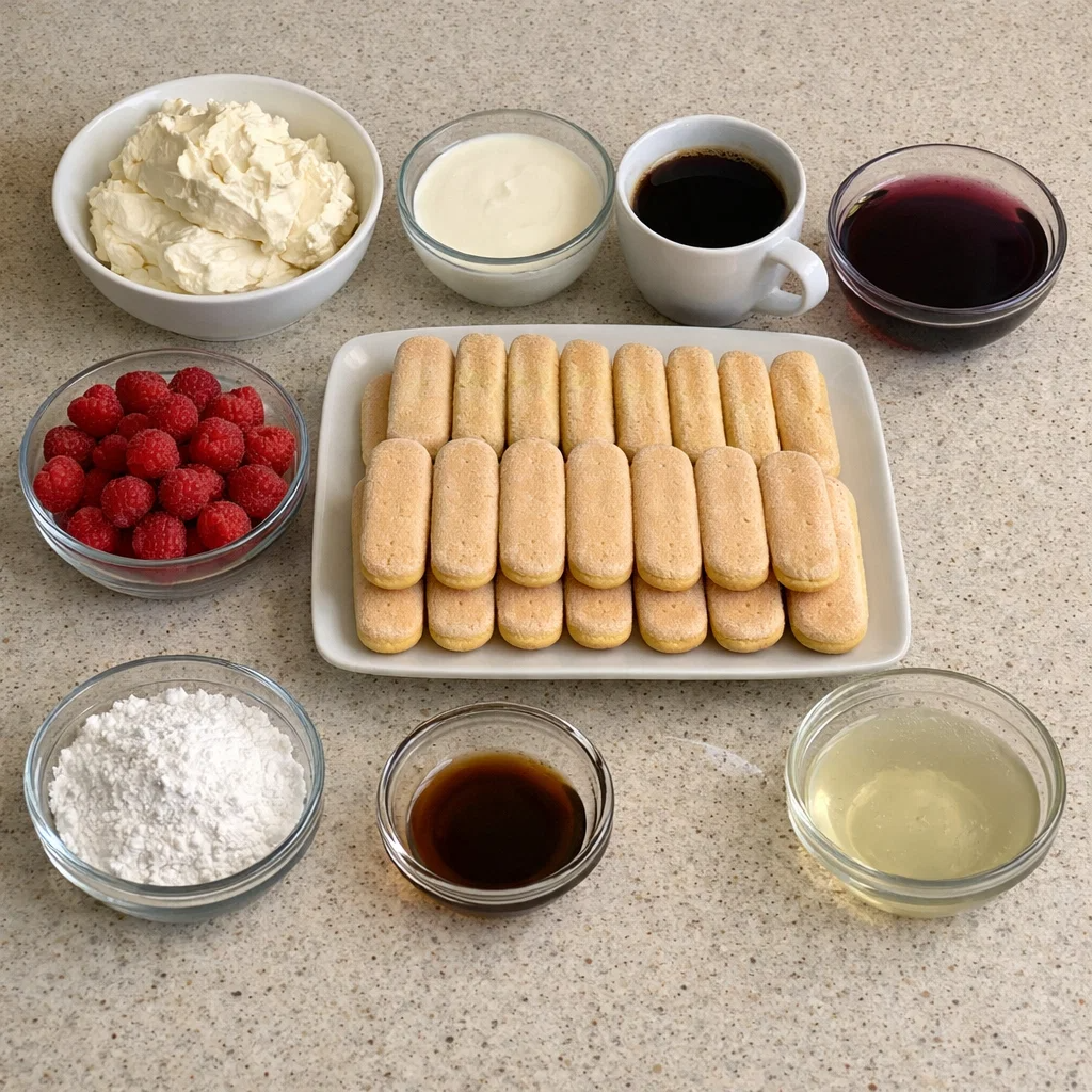 Raspberry Tiramisu Delight: Light Summer Dessert with Fresh Berries 7 Raspberry Tiramisu Delight