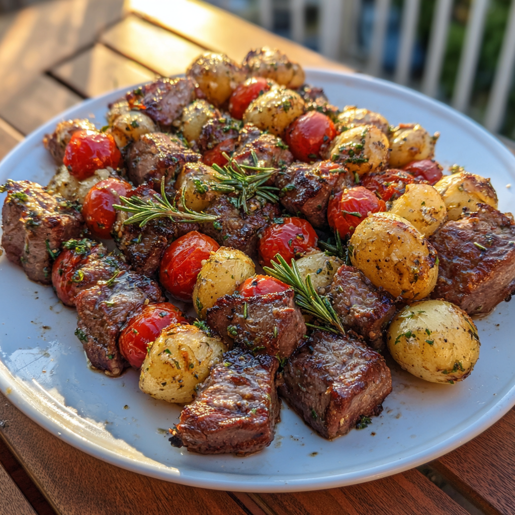 Rosemary Garlic Steak Kebabs: Easy Summer Grilling Recipe for Perfect 7 Rosemary Garlic Steak Kebabs