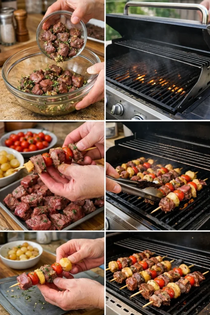 Rosemary Garlic Steak Kebabs: Easy Summer Grilling Recipe for Perfect 8 Rosemary Garlic Steak Kebabs