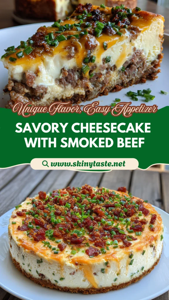 Savory Smoked Beef Cheesecake