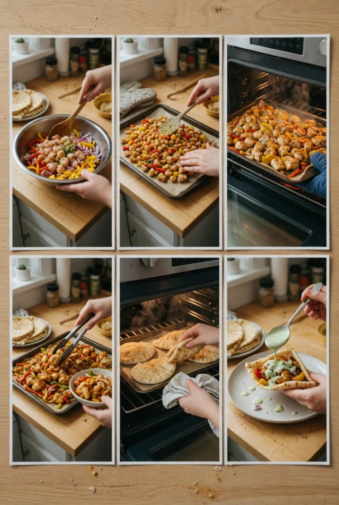 Sheet Pan Chicken Pitas with Herby Ranch