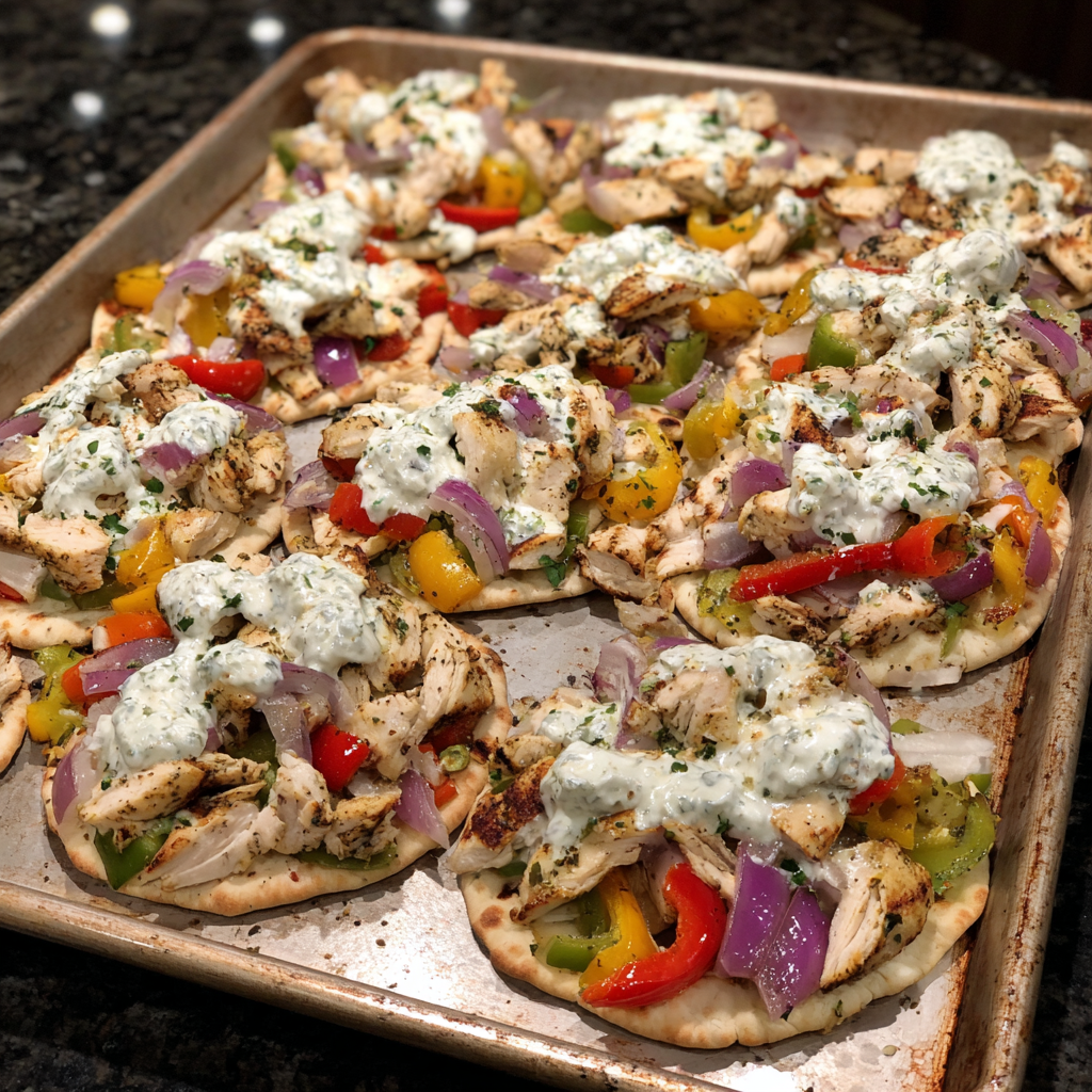 Sheet Pan Chicken Pitas with Herby Ranch