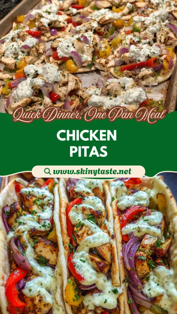 Sheet Pan Chicken Pitas with Herby Ranch