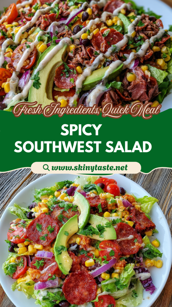 Quick Homemade Spicy Southwest Salad