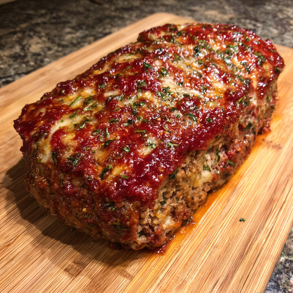 Smoked Beef Meatloaf with Garlic Parmesan