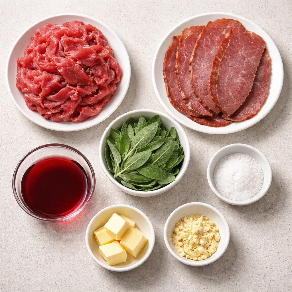 Smoked Beef Saltimbocca