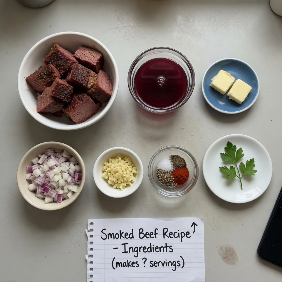 Smoked Beef and Grape Juice Glaze