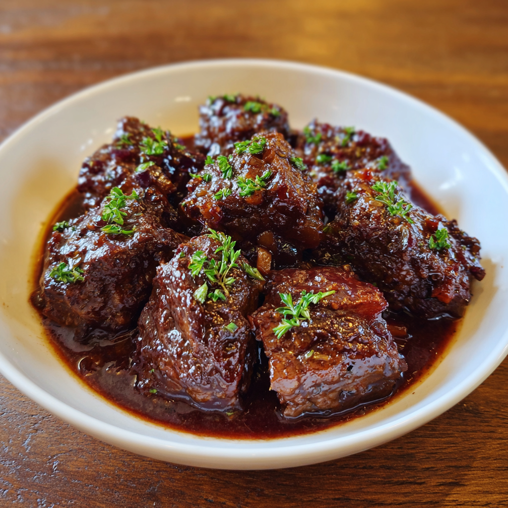 Smoked Beef and Grape Juice Glaze