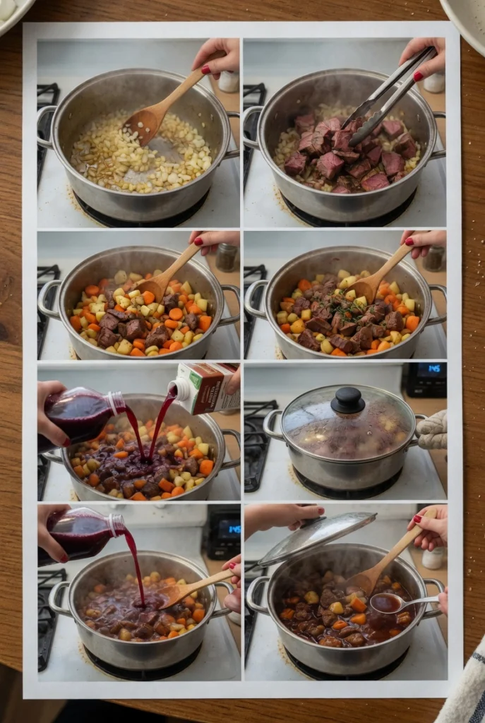 Smoked Beef and Grape Juice Stew