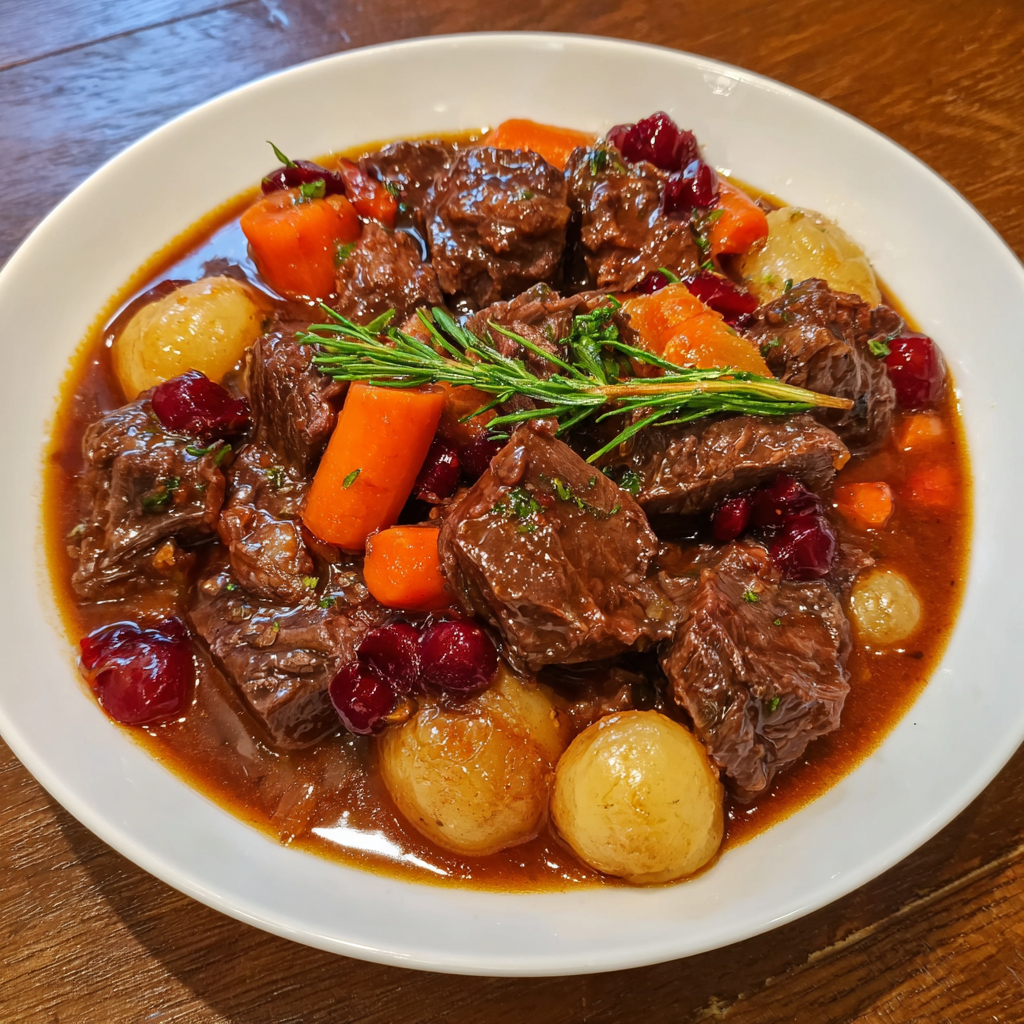 Smoked Beef and Grape Juice Stew
