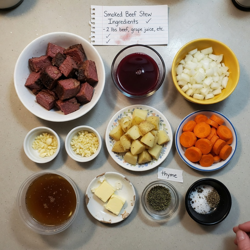 Smoked Beef and Grape Juice Stew