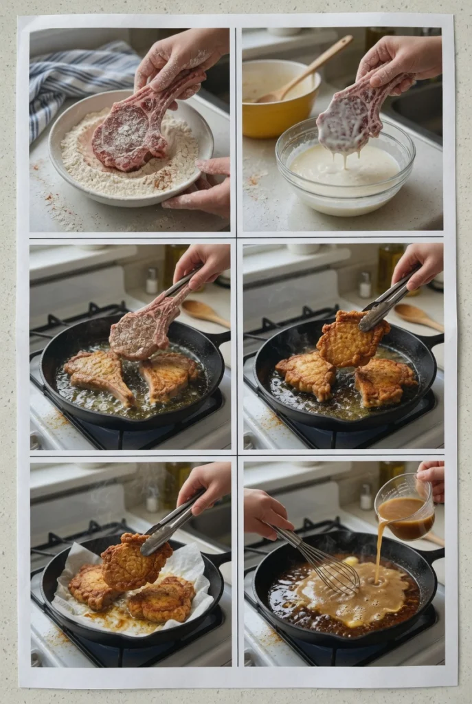 Southern Fried Beef Chops & Gravy