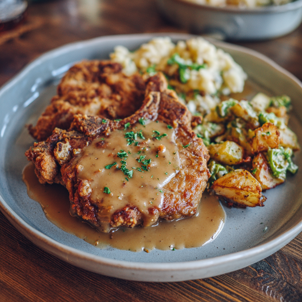 Southern Fried Beef Chops & Gravy