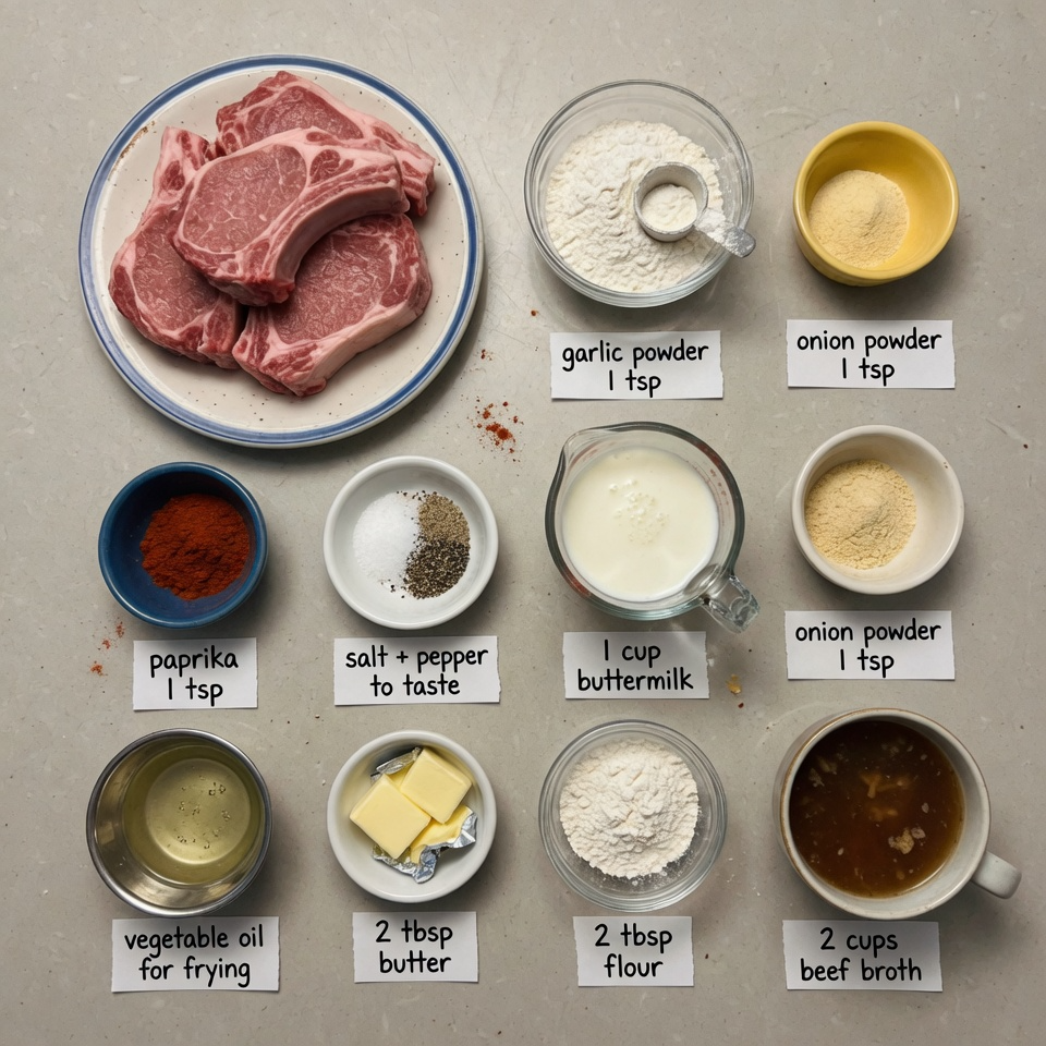 Southern Fried Beef Chops & Gravy