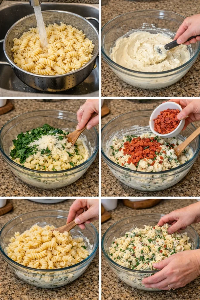 Spinach Dip Pasta Salad