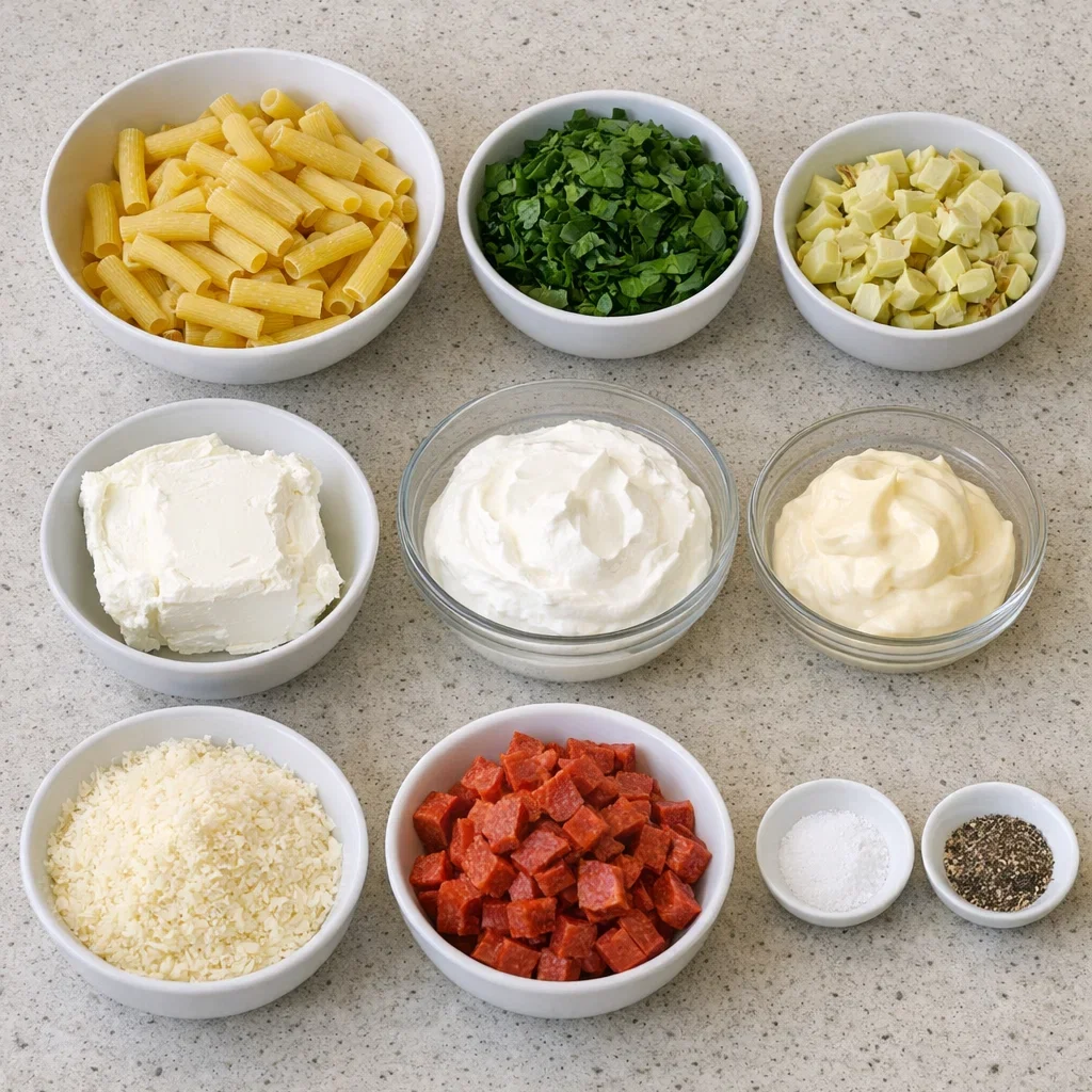 Spinach Dip Pasta Salad