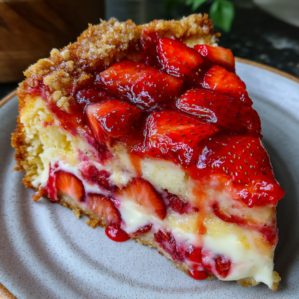 Strawberry Cheesecake Dump Cake