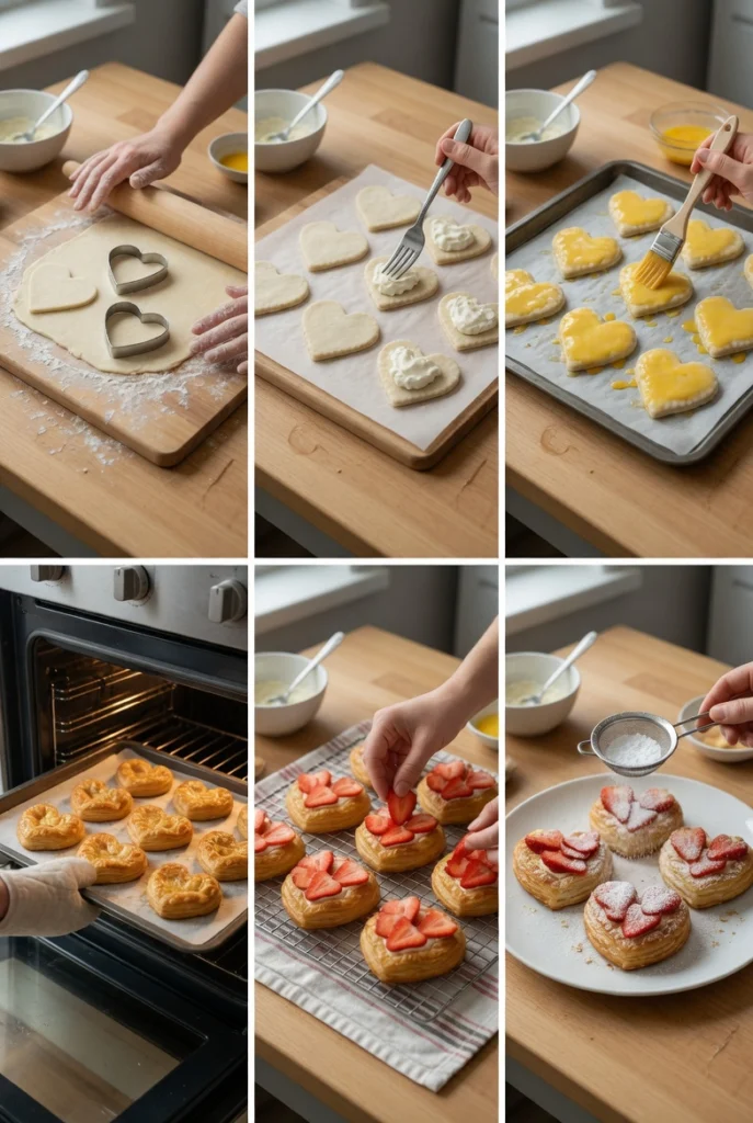Strawberry Cream Cheese Heart Danishes