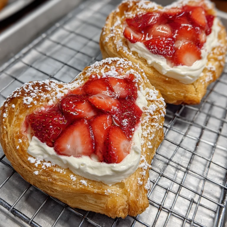 Strawberry Cream Cheese Heart Danishes