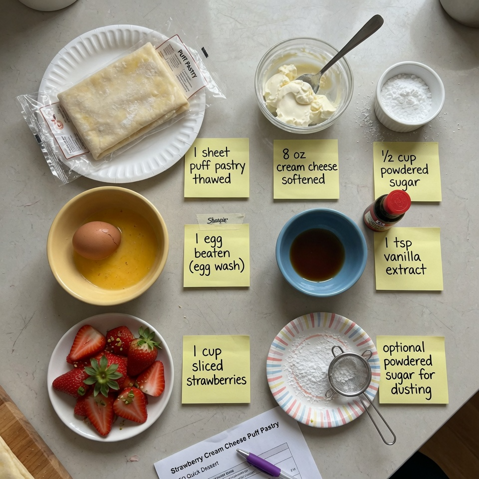 Strawberry Cream Cheese Heart Danishes