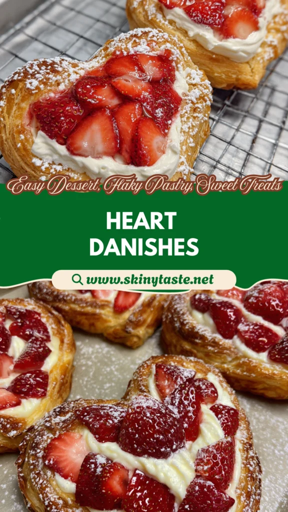Strawberry Cream Cheese Heart Danishes
