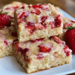 Strawberry Lemon Blondies