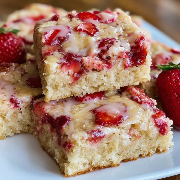 Strawberry Lemon Blondies