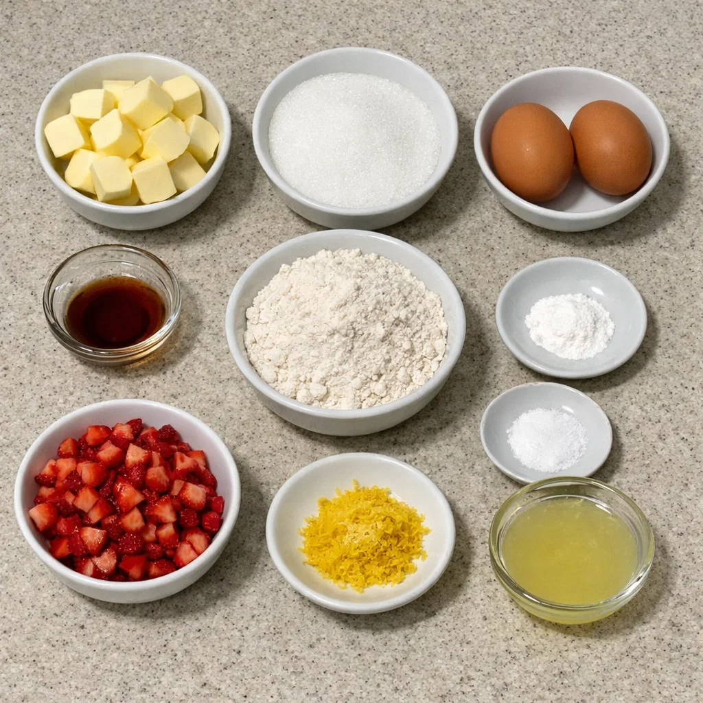 Strawberry Lemon Blondies