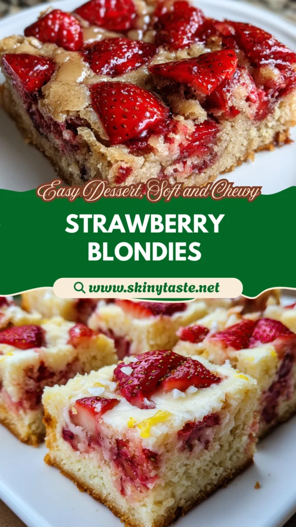 Strawberry Lemon Blondies