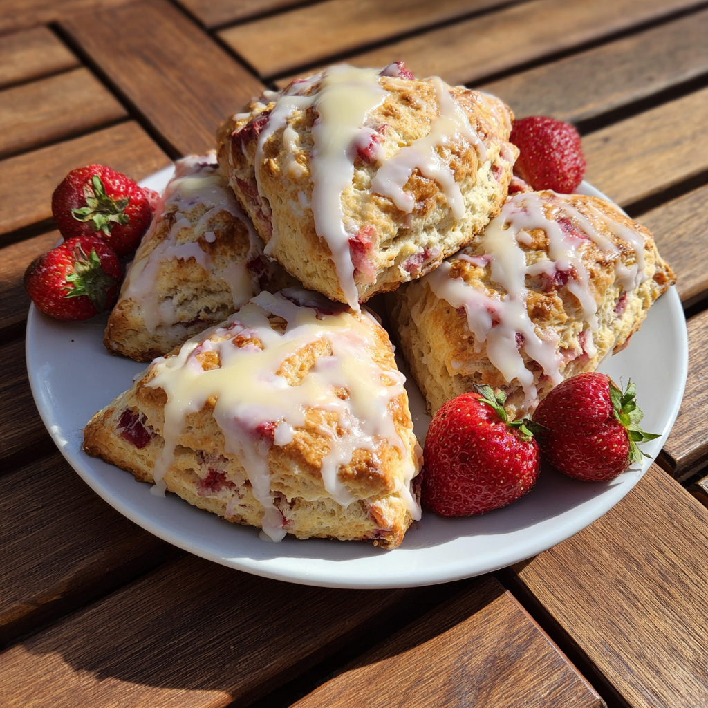 Strawberry Lemon Cream Scones Recipe 9 Strawberry Lemon Cream Scones