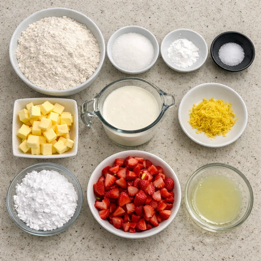 Strawberry Lemon Cream Scones Recipe 7 Strawberry Lemon Cream Scones