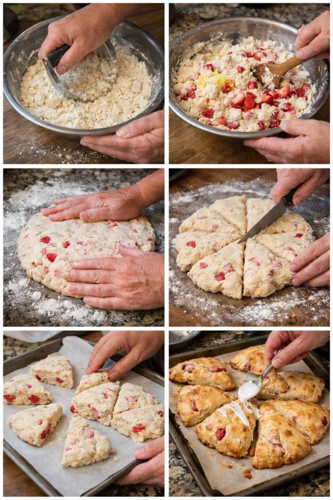 Strawberry Lemon Cream Scones Recipe 8 Strawberry Lemon Cream Scones