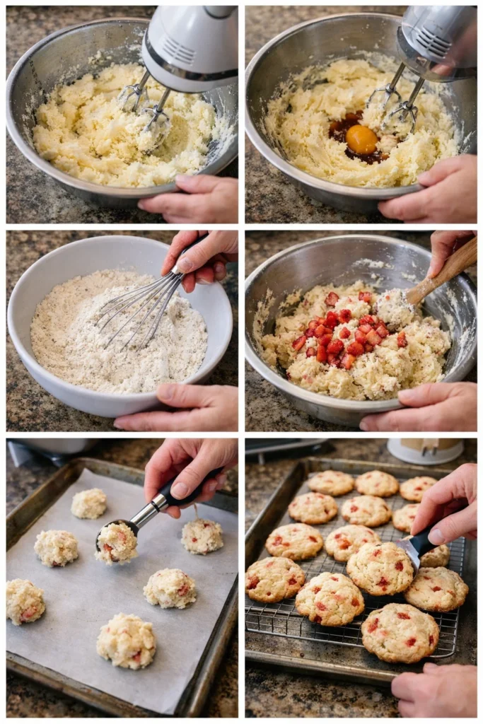 Strawberry Shortcake Butter Cookies