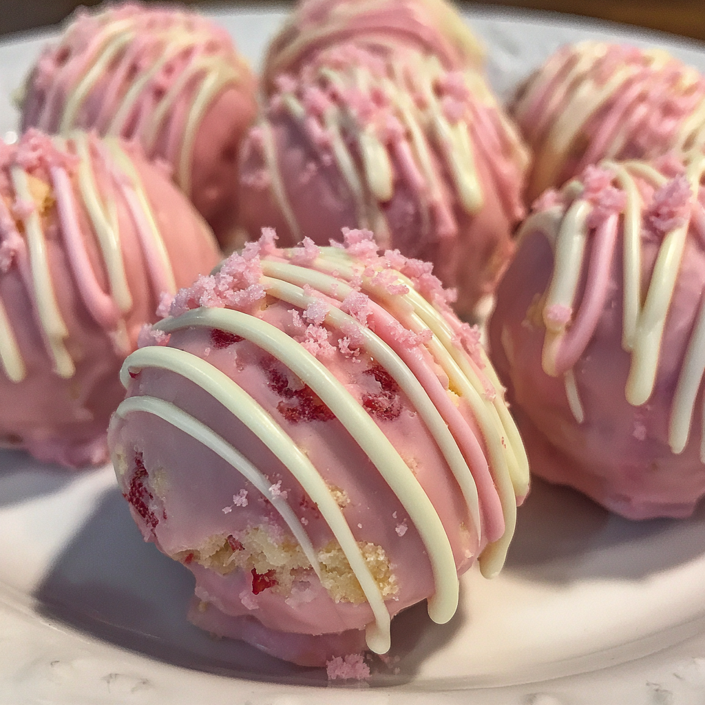 Strawberry Shortcake Truffles