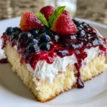 Summer Berry Poke Cake