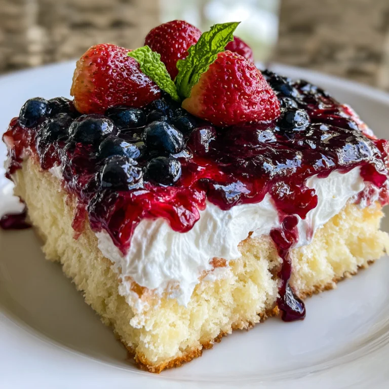 Summer Berry Poke Cake