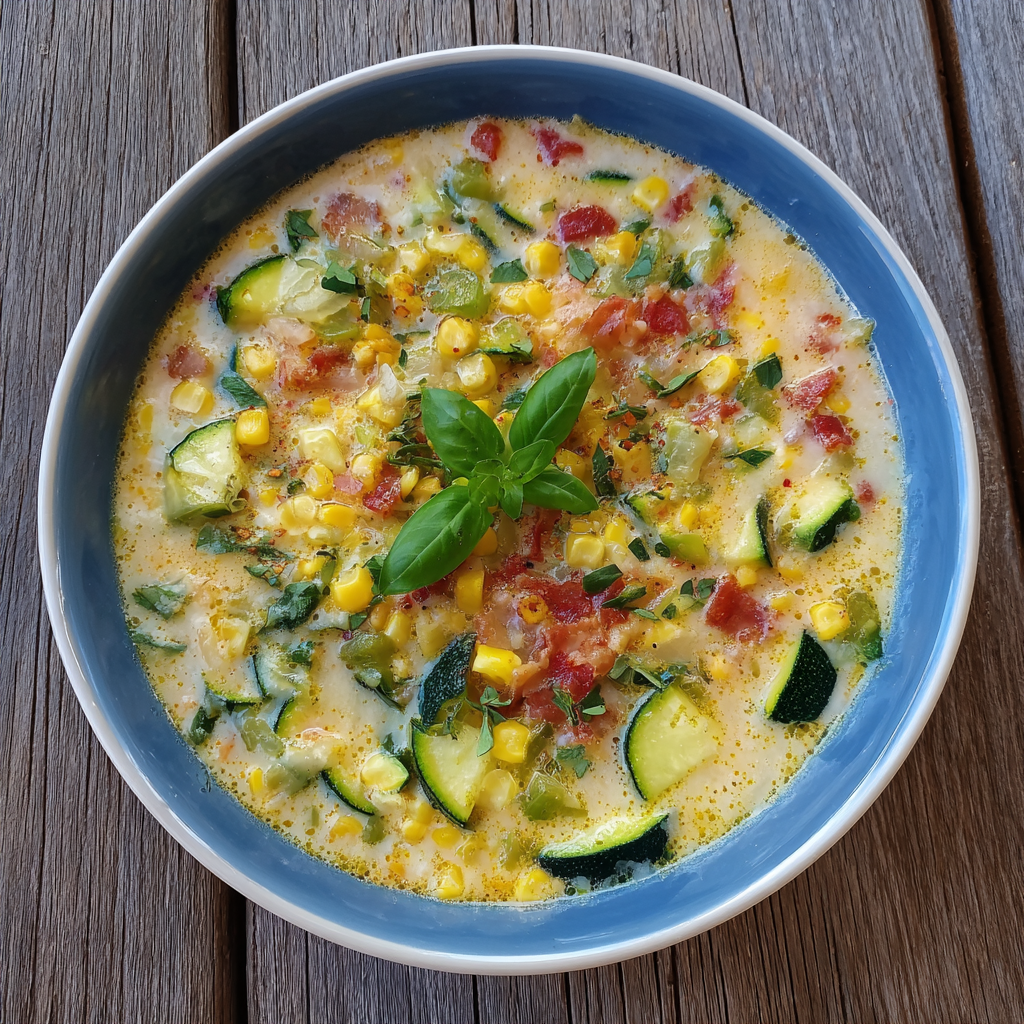 Summer Corn and Zucchini Chowder