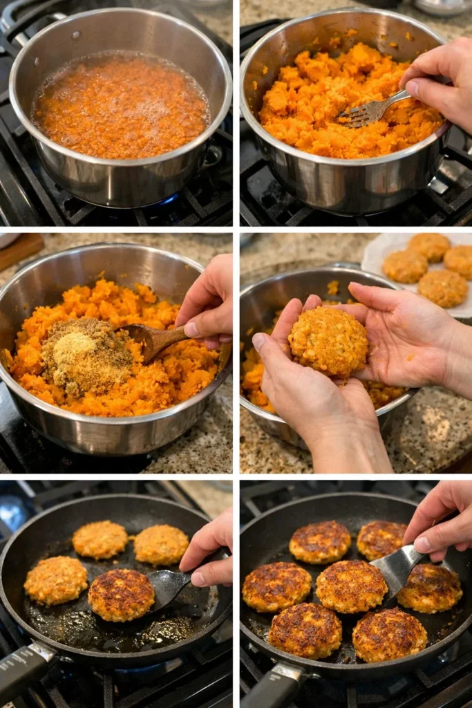 Sweet Potato Lentil Patties
