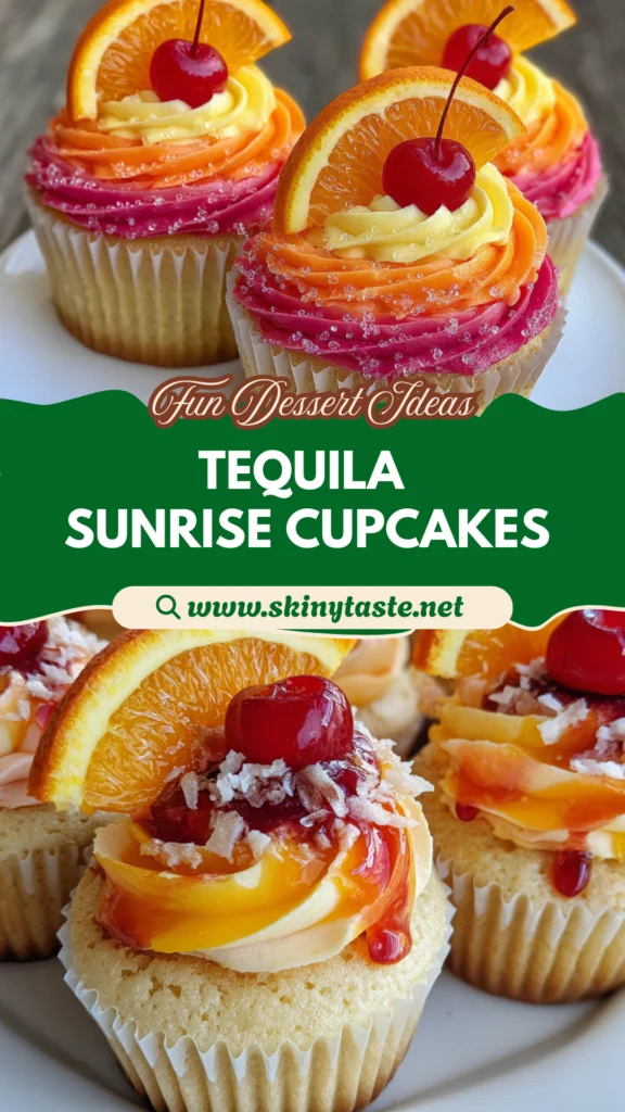 Tequila Sunrise Cupcakes