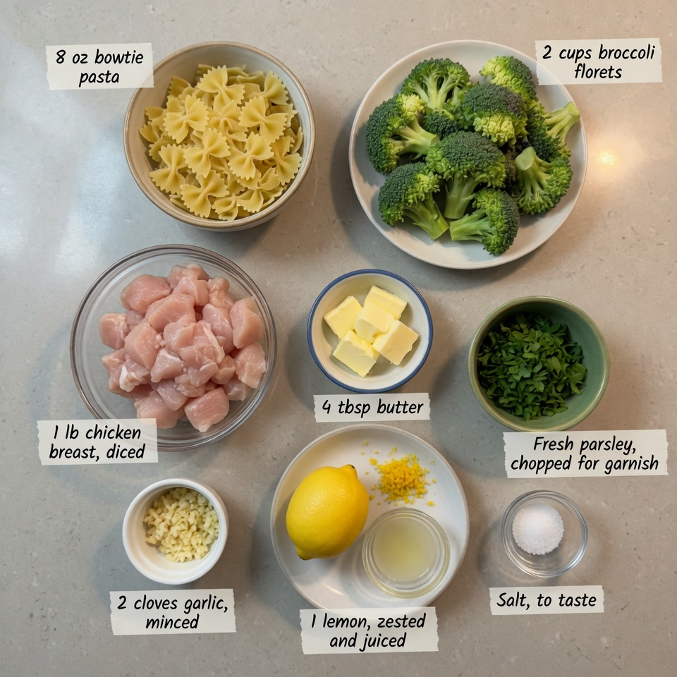 Zesty Cowboy Butter Lemon Bowtie Chicken & Broccoli Delight