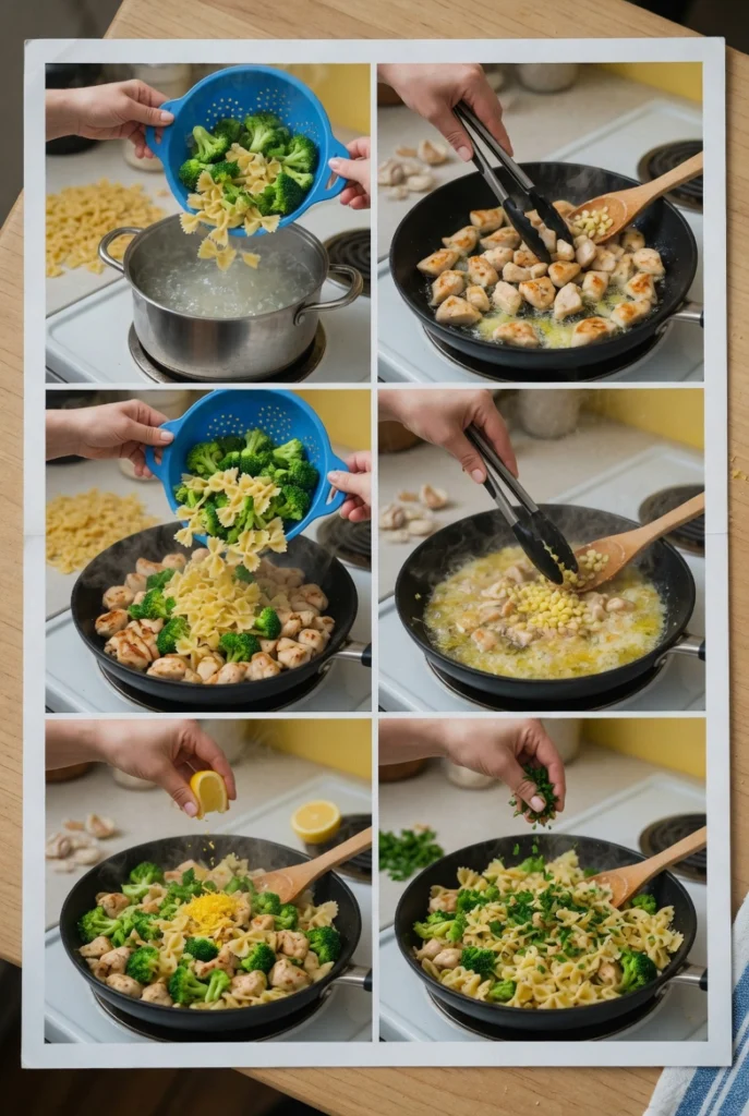 Zesty Cowboy Butter Lemon Bowtie Chicken & Broccoli Delight